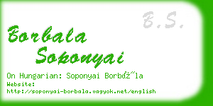 borbala soponyai business card